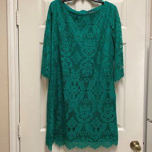 Jessica Howard lacy green dress, size18,  NEW